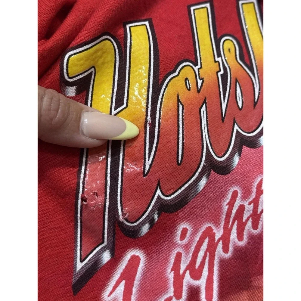 Vintage Disney Pixar Cars Hotshot Rookie‎ Lighting McQueen T Shirt Youth Size L